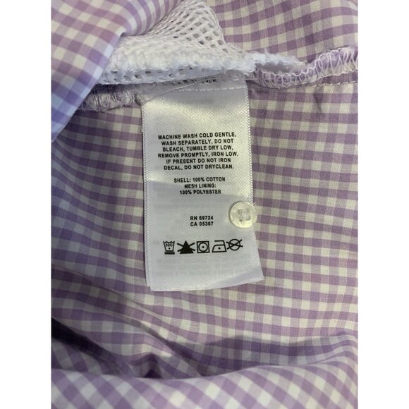 Columbia PFG Dress Large Sleeveless Super Bonehead Lilac Purple Plaid Gorpcore - Picture 8 of 16